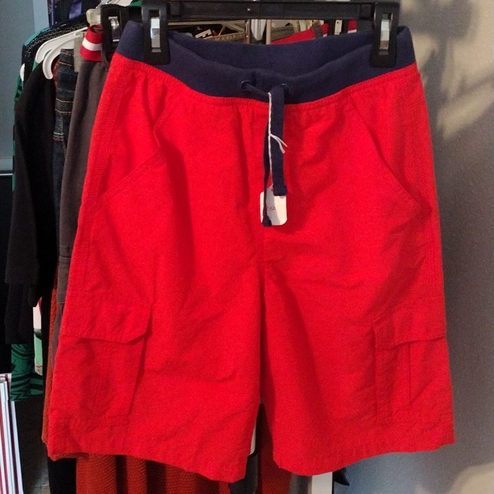 Boys size medium red cargo shorts
